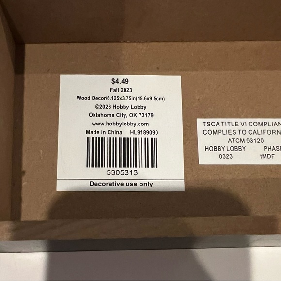 🍁🍁Adorable Wooden Fall Blocks- Set of 2- NWT - Picture 3 of 5